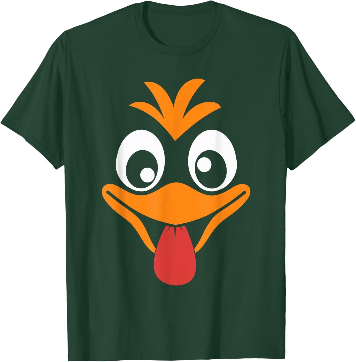 Funny Silly Turkey Face Happy Turkey Day Thanksgiving T-Shirt - T-Shirt | Forest