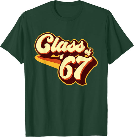 Class of 67 Reunion Retro 1967 T-Shirt - T-Shirt | Forest