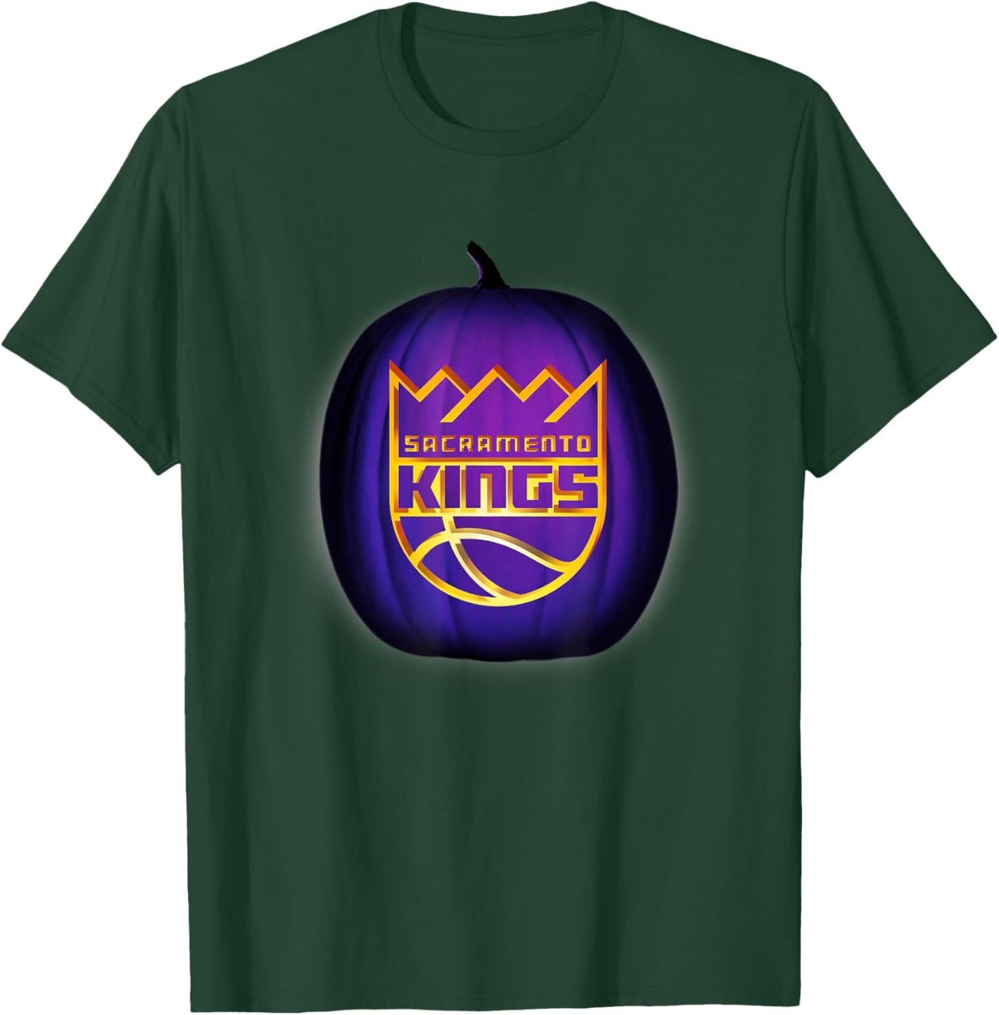 NBA Sacramento Kings Halloween Glow Pumpkin T-Shirt - T-Shirt | Forest