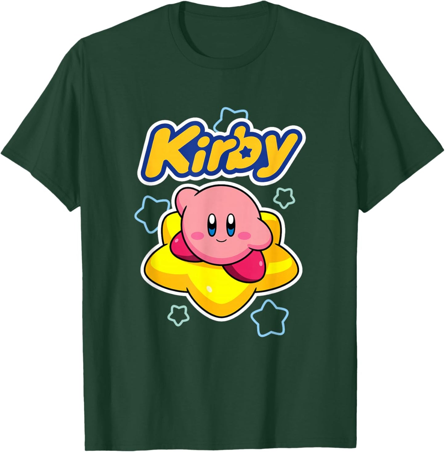 Kirby Nintendo Big Star Surfing Portrait T-Shirt - T-Shirt | Forest