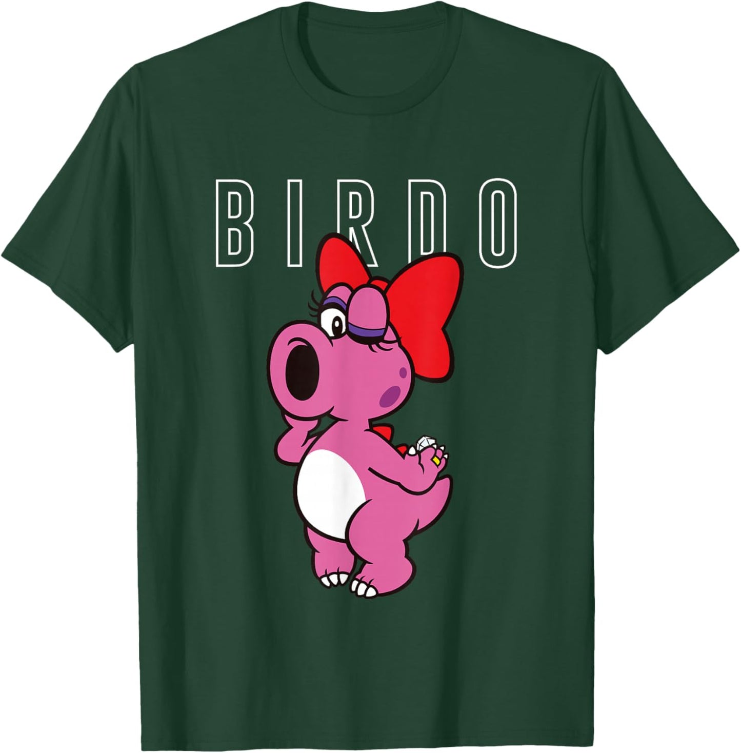 Super Mario Bros Birdo Big Pink Portrait Simple Text T-Shirt - T-Shirt | Forest