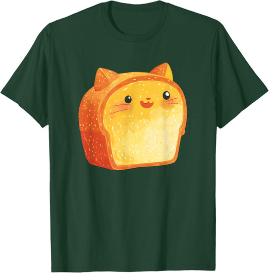 Cute Cat Loaf Illustration Bread Cat T-Shirt - T-Shirt | Forest
