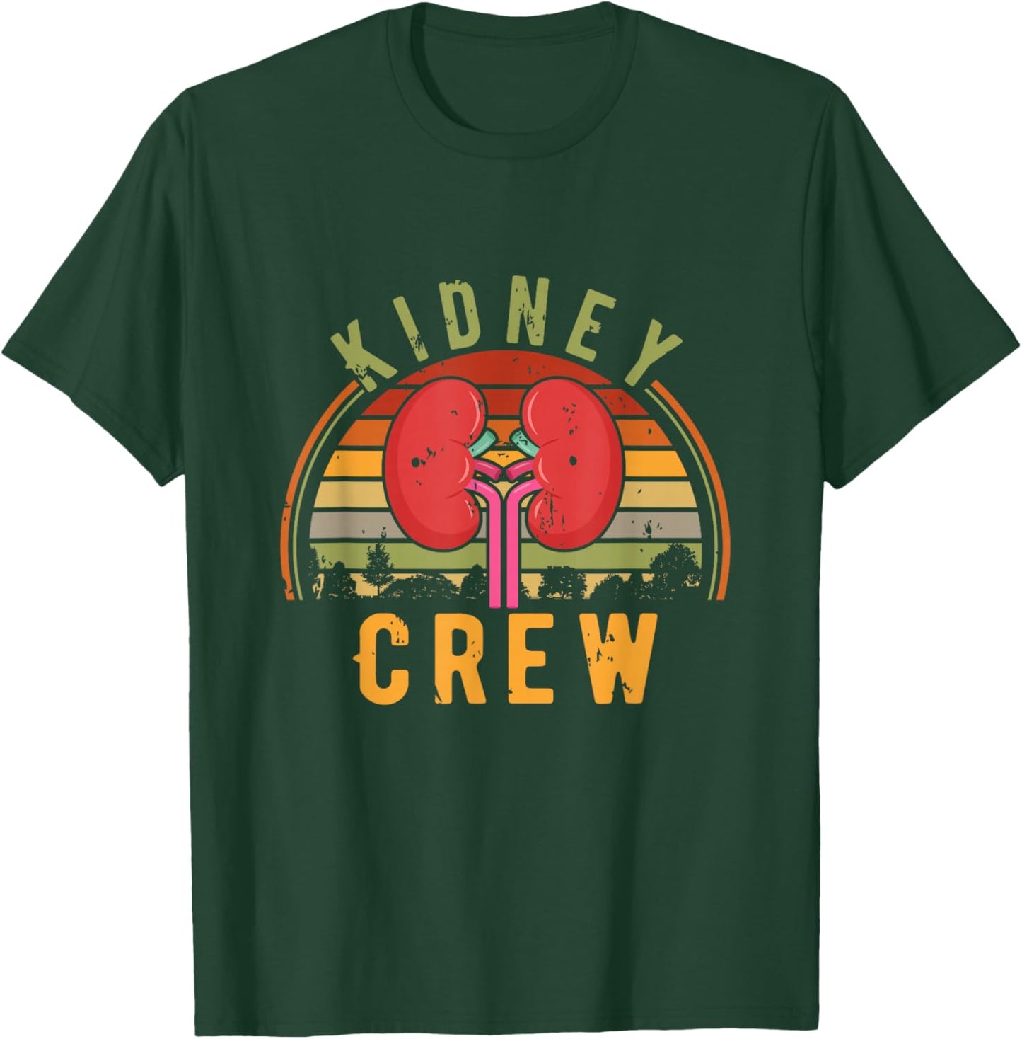 Kidney Crew Nephrology Nurse Team Renal Dialysis Technician T-Shirt - T-Shirt | Forest