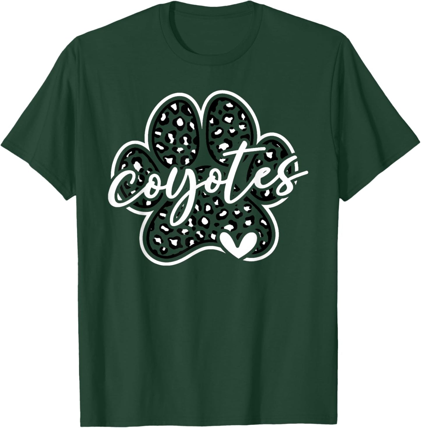 Vintage Coyotes Team Pride School Spirit Back To School T-Shirt - T-Shirt | Forest