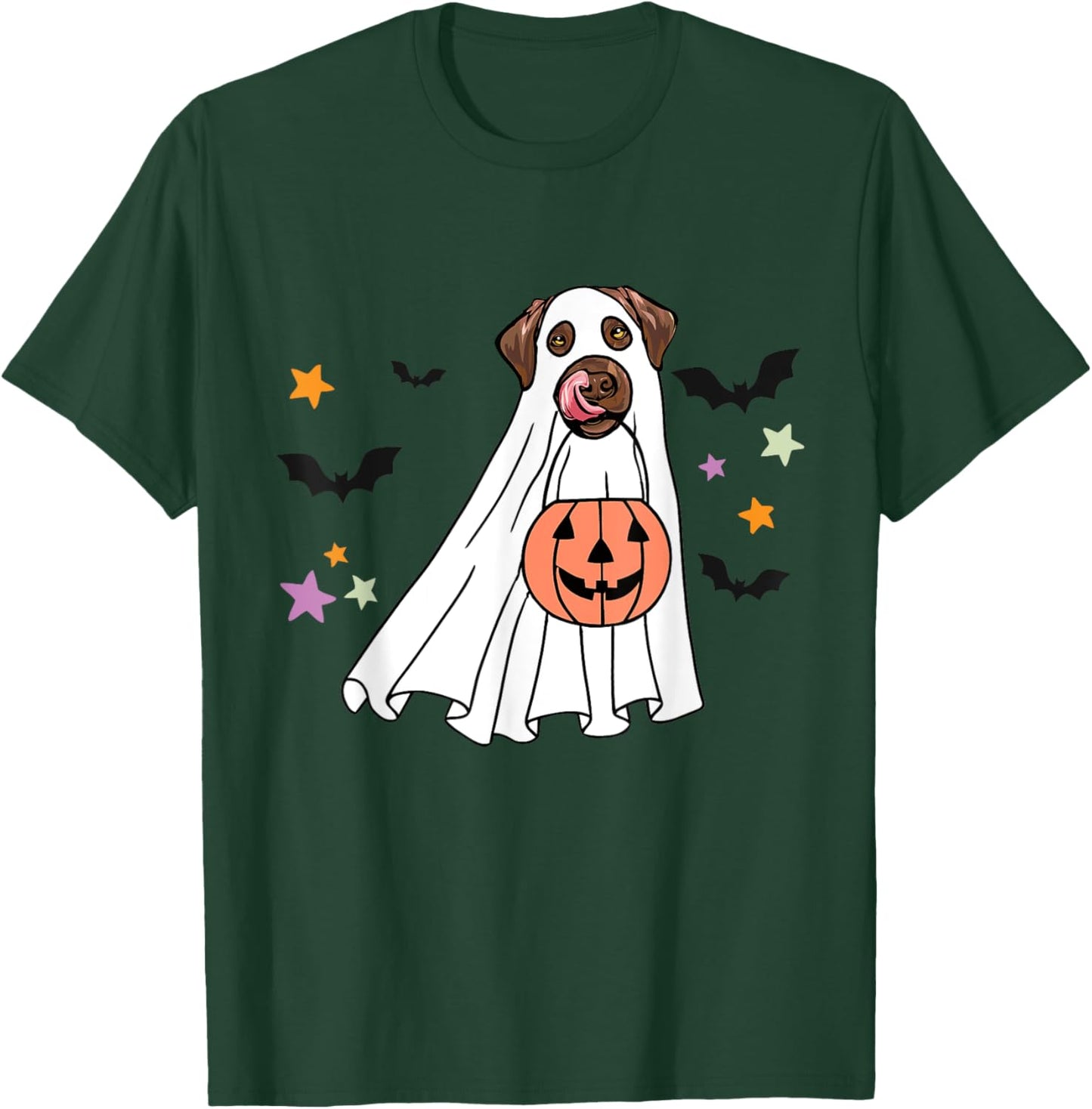 Ghost Chocolate Labrador Retriever Boo Dog Halloween Costume Women T-Shirt - T-Shirt | Forest