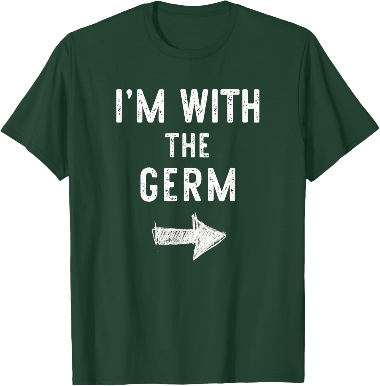 I’m With The Germ Funny Halloween Couple Costume T-Shirt - T-Shirt | Forest