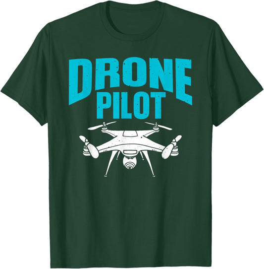 Best Drone Pilot Art Women Drone Enthusiast RC Drone T-Shirt - T-Shirt | Forest