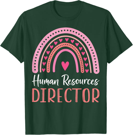 Human Resources Director - Leopard Rainbow HR Director Gifts T-Shirt - T-Shirt | Forest