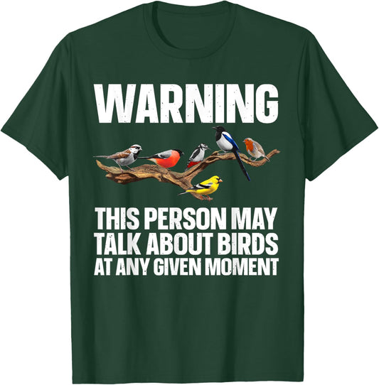 Funny Bird Watching Art Women Bird Watcher Birding T-Shirt - T-Shirt | Forest