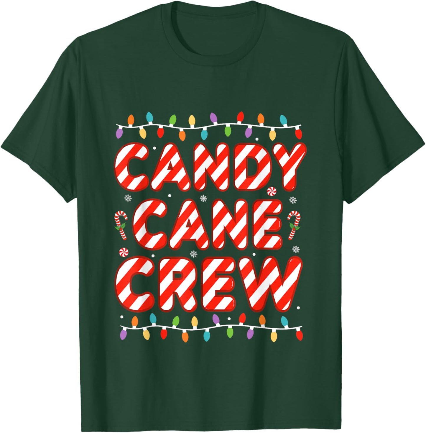 Candy Cane Crew Christmas Candy Cane Lover Xmas T-Shirt - T-Shirt | Forest