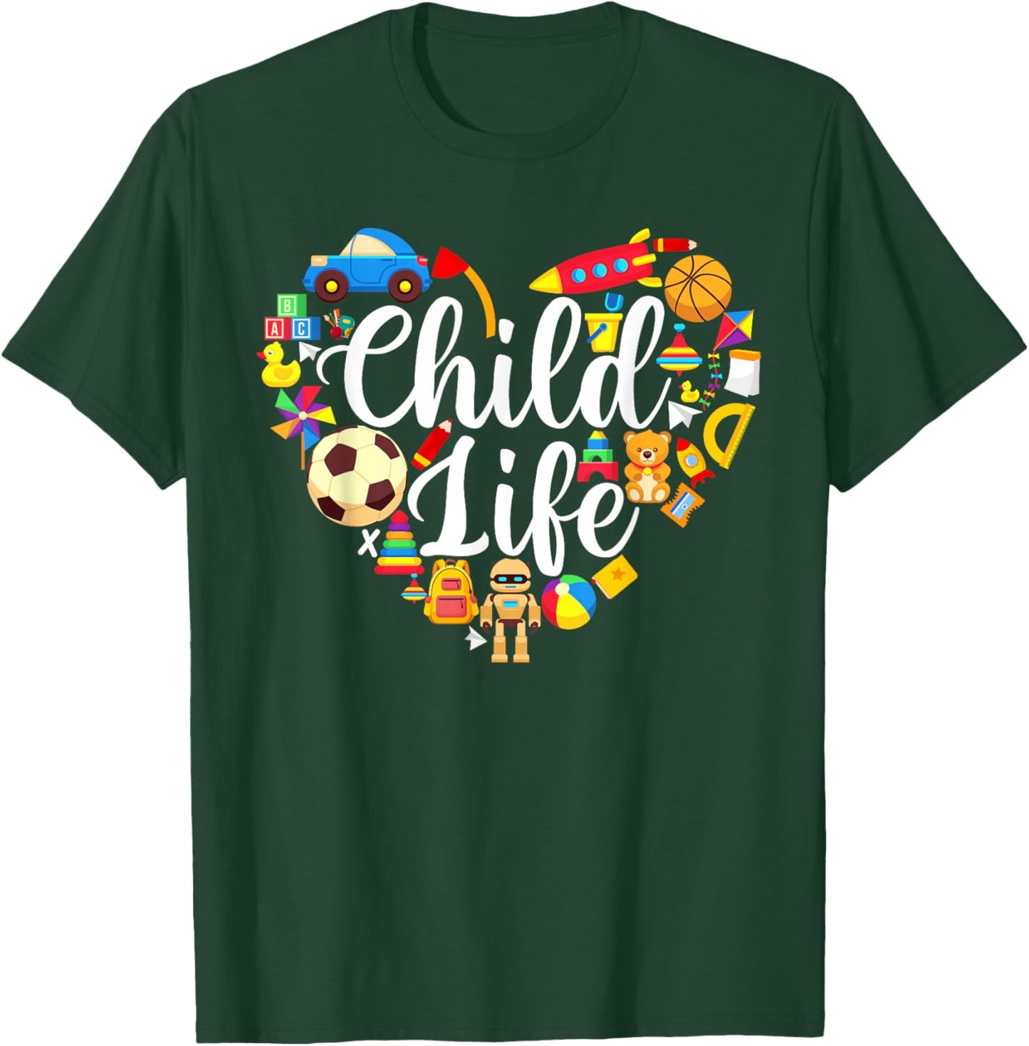 Retro Child Life Specialist Play Therapy Child Life Intern T-Shirt - T-Shirt | Forest