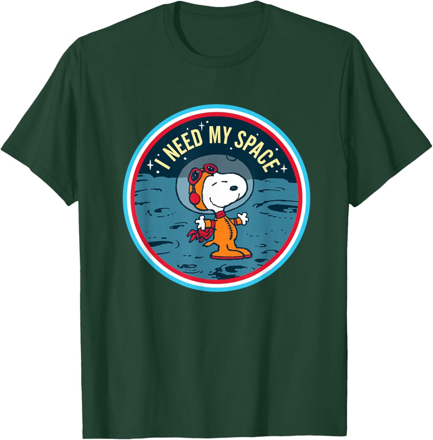 Peanuts Snoopy On The Moon I Need My Space T-Shirt - T-Shirt | Forest