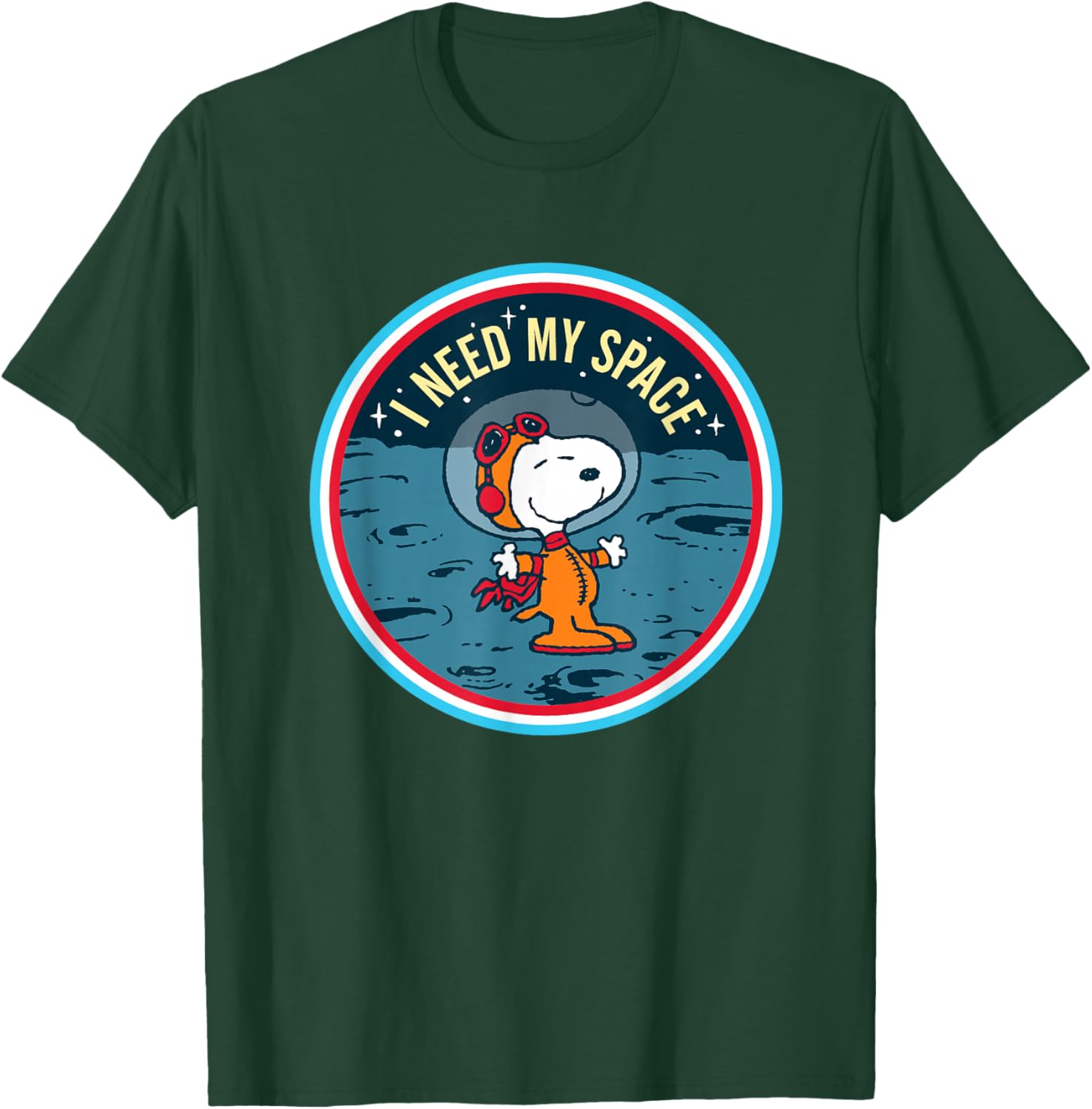 Peanuts Snoopy On The Moon I Need My Space T-Shirt - T-Shirt | Forest