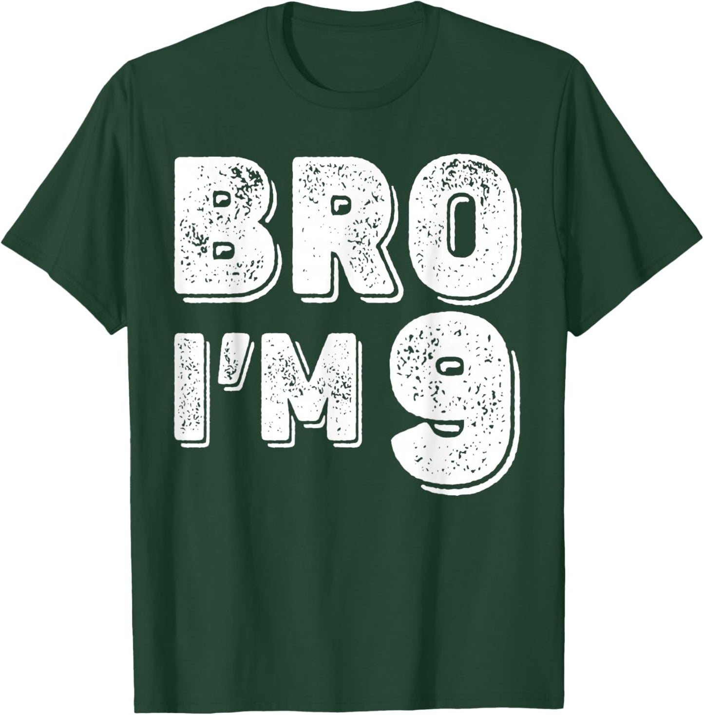 9th Birthday Boy Bro I’m 9 Year Old Boys Kids Nine Bday T-Shirt - T-Shirt | Forest