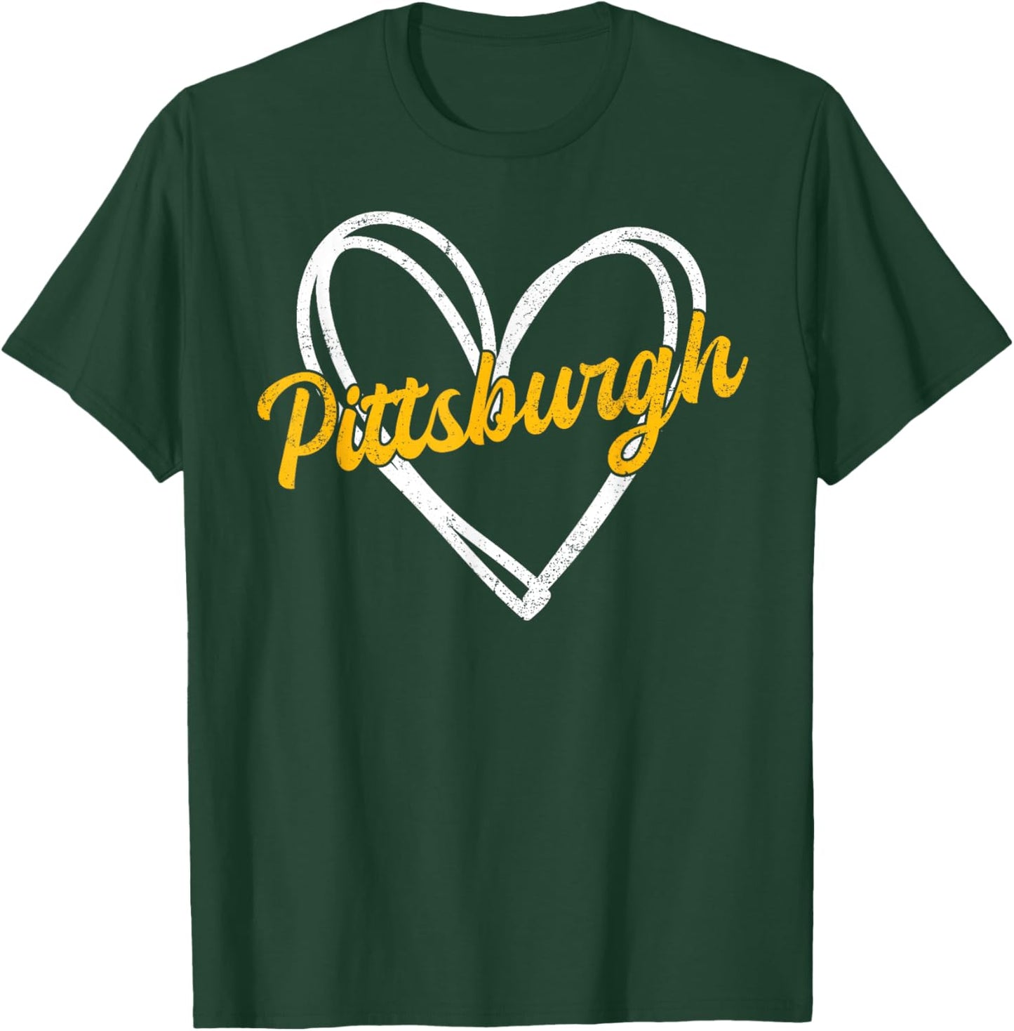 Pittsburgh Heart Man Woman Kid Men Women T-Shirt - T-Shirt | Forest