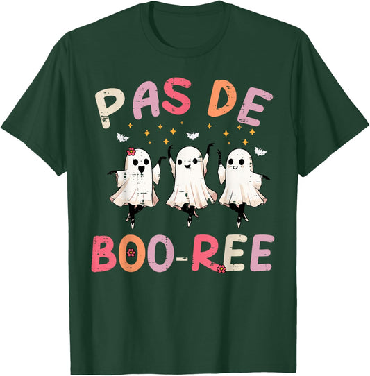 Pas De Booree Dancing Ghosts Ballet Ballerina Halloween Girl T-Shirt - T-Shirt | Forest