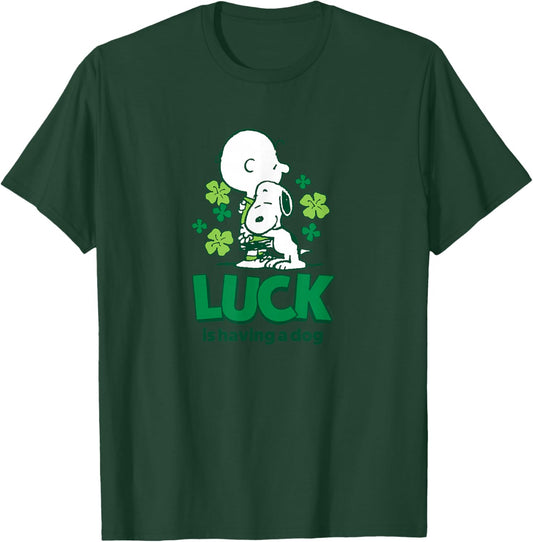 Peanuts - Charlie and Snoopy St. Patrick's Day Lucky Hug T-Shirt - T-Shirt | Forest