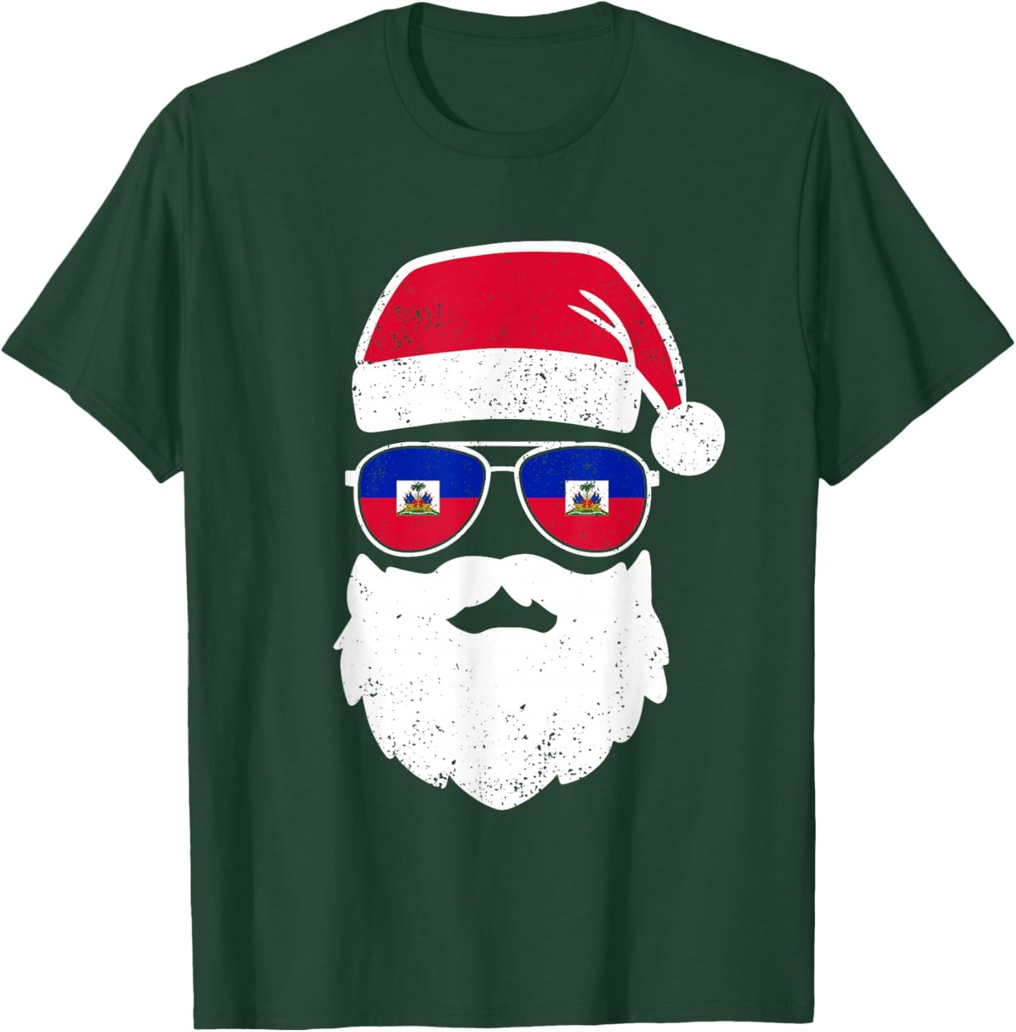 Funny Haitian Christmas Pajama Funny Haitian Matching Family T-Shirt - T-Shirt | Forest