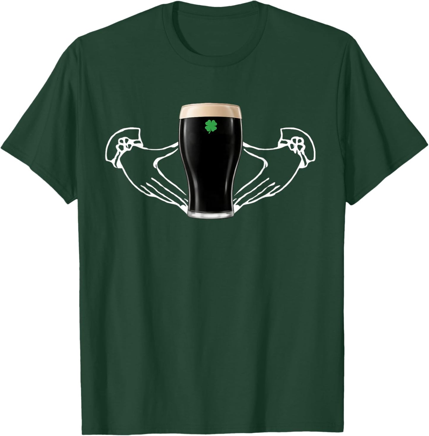 St Patrick's Day Claddagh Shamrock Beer for Men Women T-Shirt - T-Shirt | Forest
