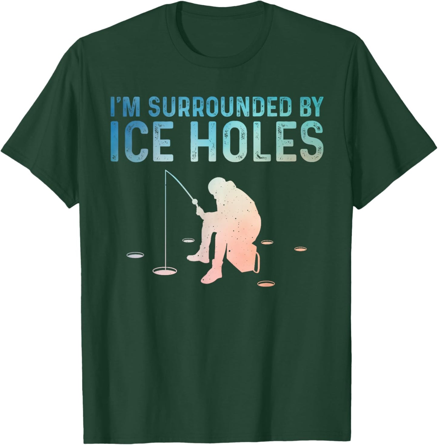 Funny Ice Fishing Novelty Women Ice Fishing Lover T-Shirt - T-Shirt | Forest