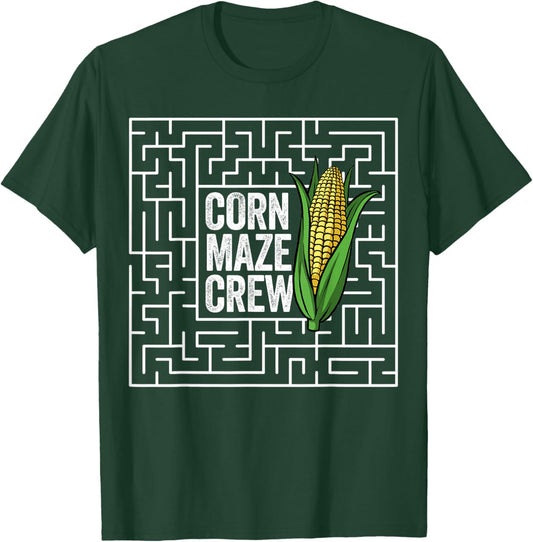 Corn Maze Crew Corn Maze Funny Halloween Corn Maze T-Shirt - T-Shirt | Forest