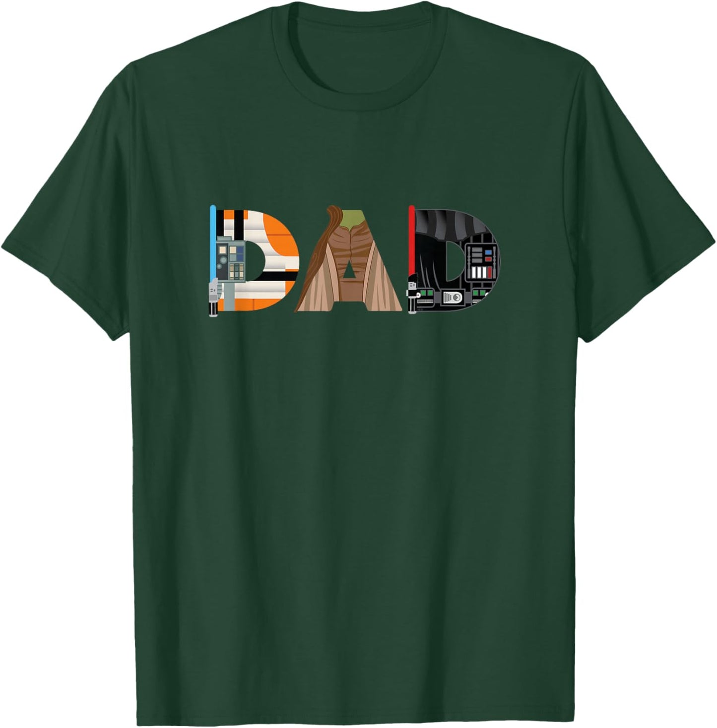 Star Wars Luke Yoda Darth Vader Dad Father’s Day Birthday T-Shirt - T-Shirt | Forest