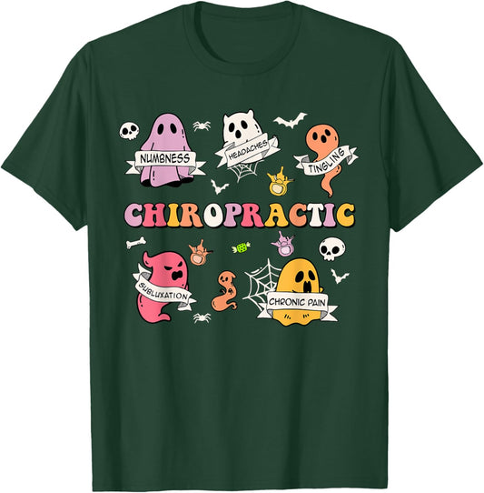 Retro Chiropractic Ghost Chiropractors Halloween Costume T-Shirt - T-Shirt | Forest