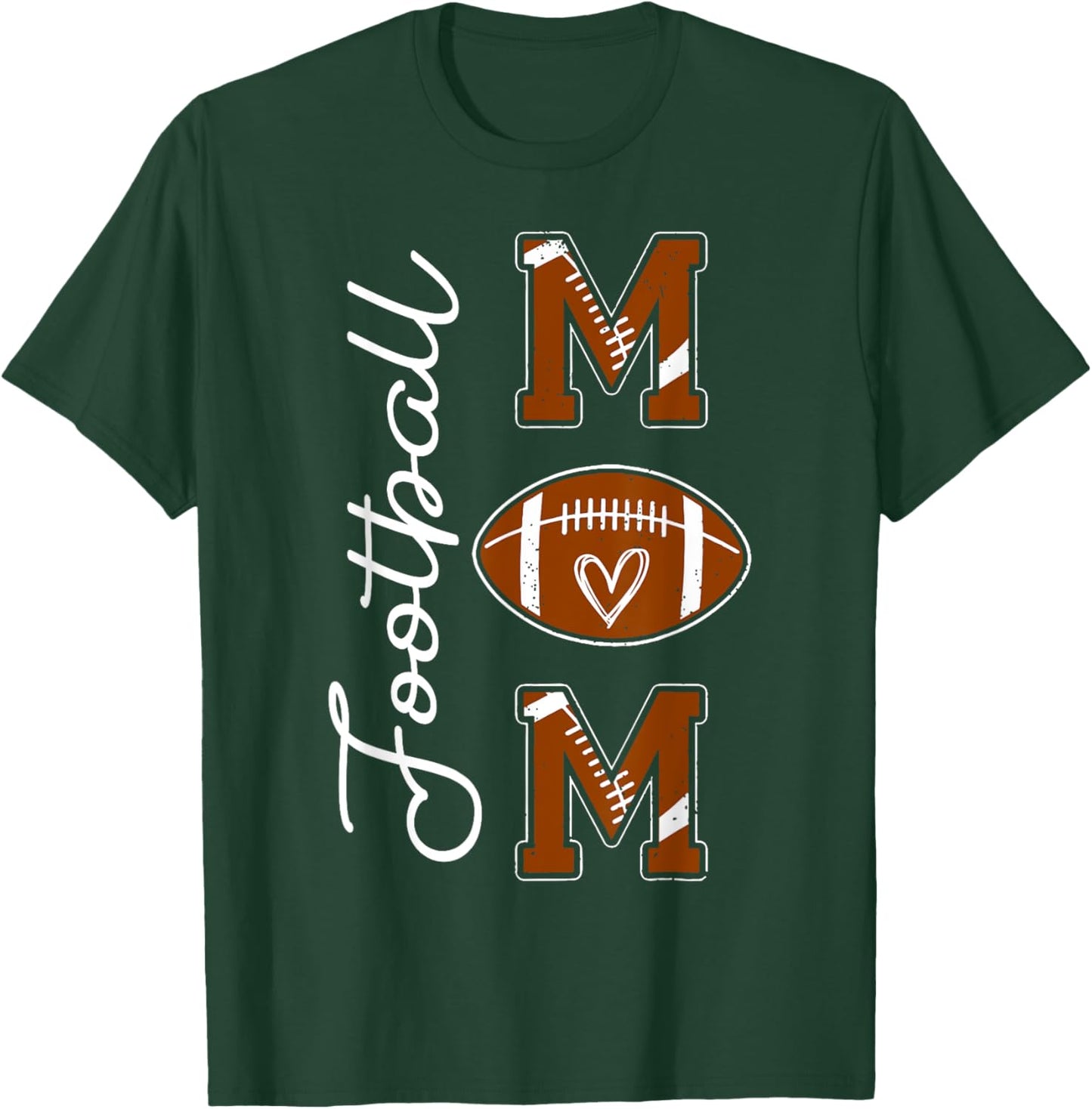 Football Mom Football Mom Shirt American Football T-Shirt - T-Shirt | Forest