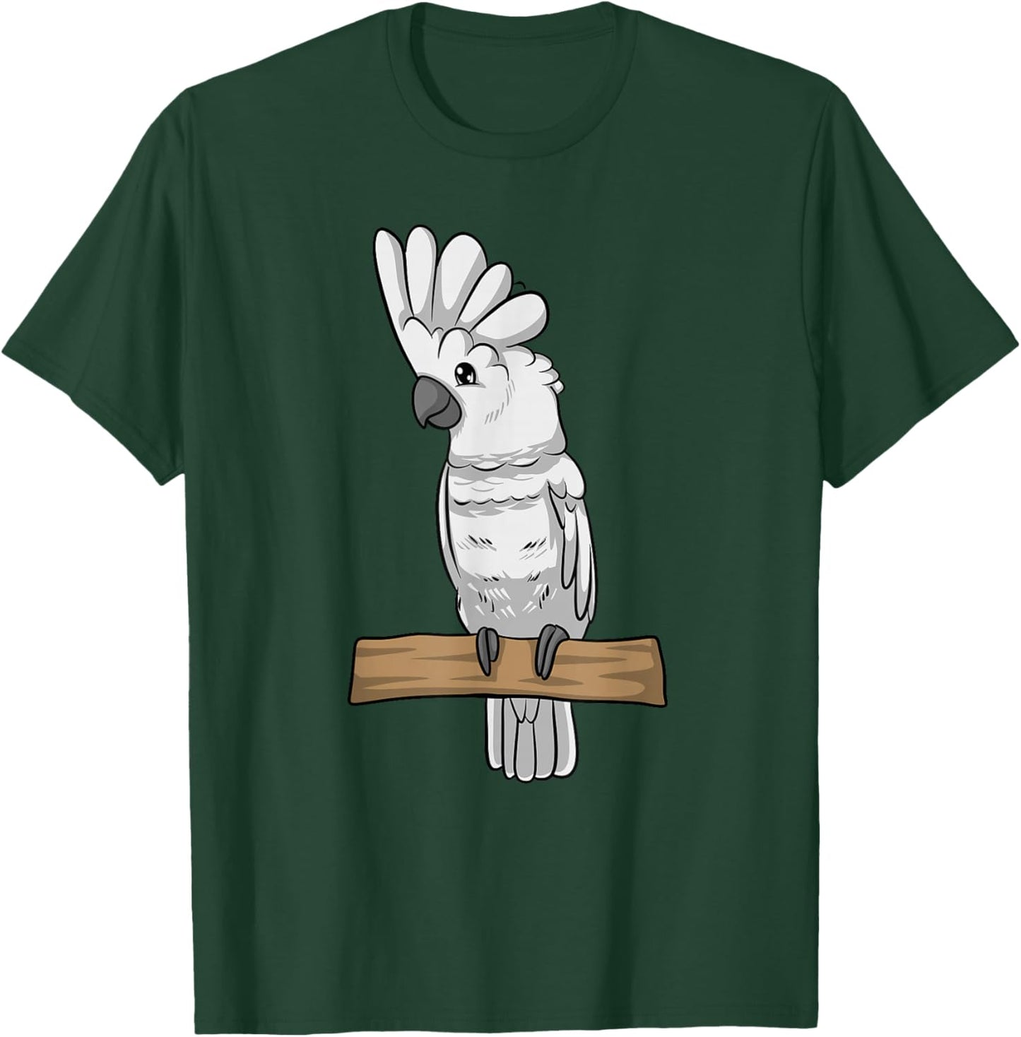 Funny Umbrella Cockatoo Parrot T-Shirt - T-Shirt | Forest