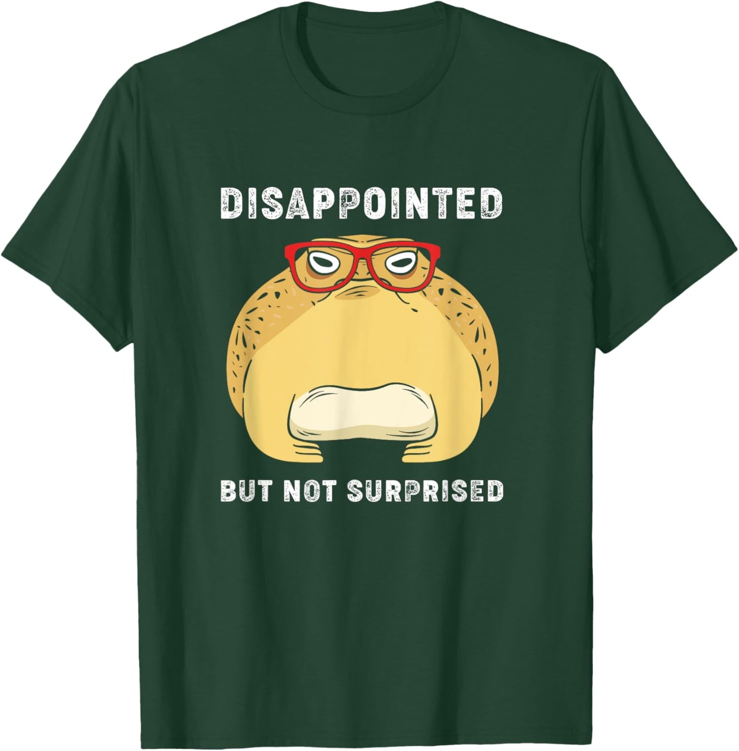 Desert Rain Frog With Glasses Disappointed But Not Surprised T-Shirt - T-Shirt | Forest