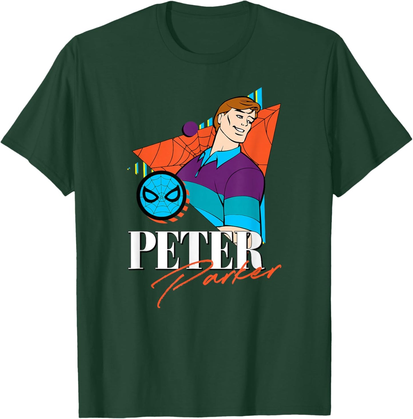 Marvel Spider-Man Retro ’90s Couples Matching Peter Parker T-Shirt - T-Shirt | Forest