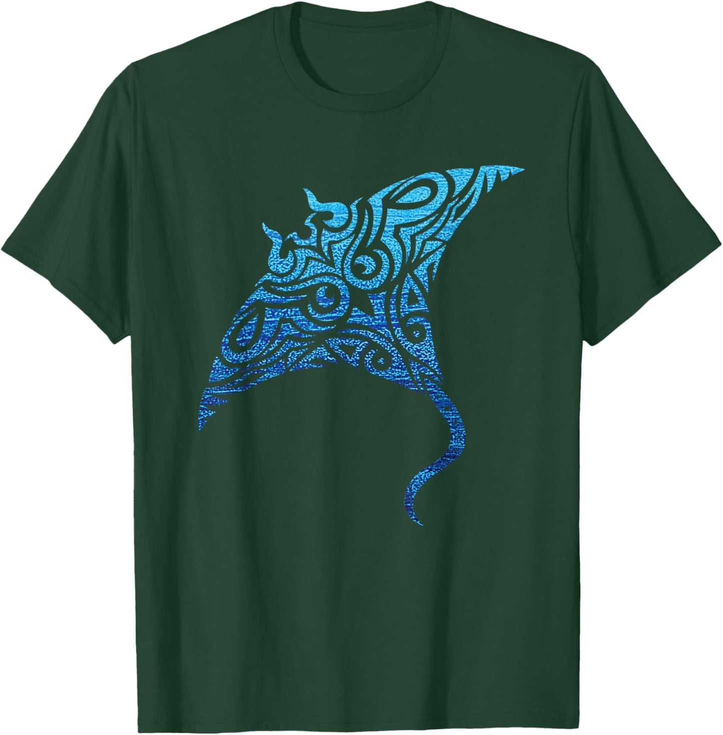 Hawaiian Manta Ray Tribal Polynesian Tattoo Pacific Stingray T-Shirt - T-Shirt | Forest