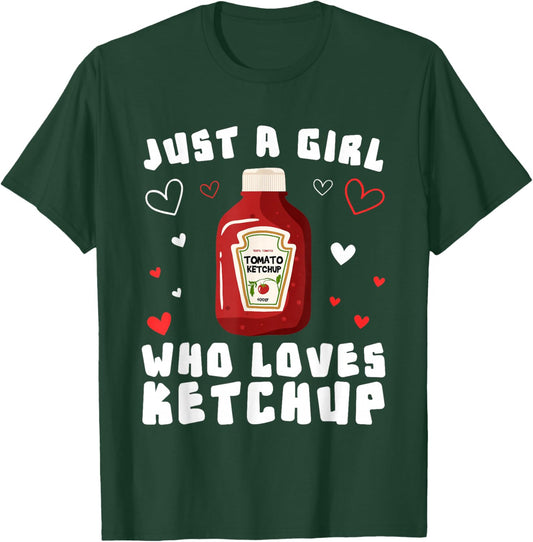 Cool Ketchup For Girls Kids Women Tomato Catsup Sauce Foodie T-Shirt - T-Shirt | Forest