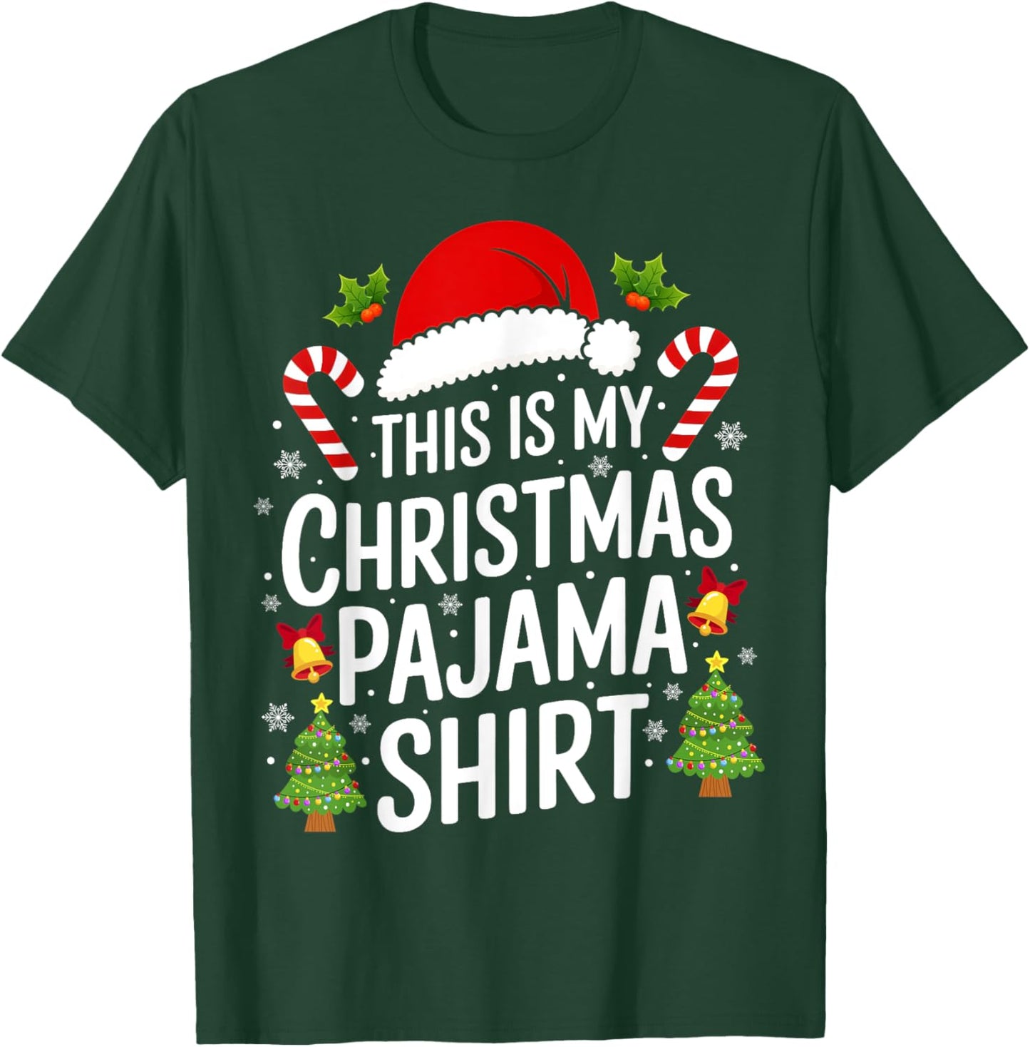 This Is My Christmas Pajama Matching Family Xmas Holiday T-Shirt - T-Shirt | Forest