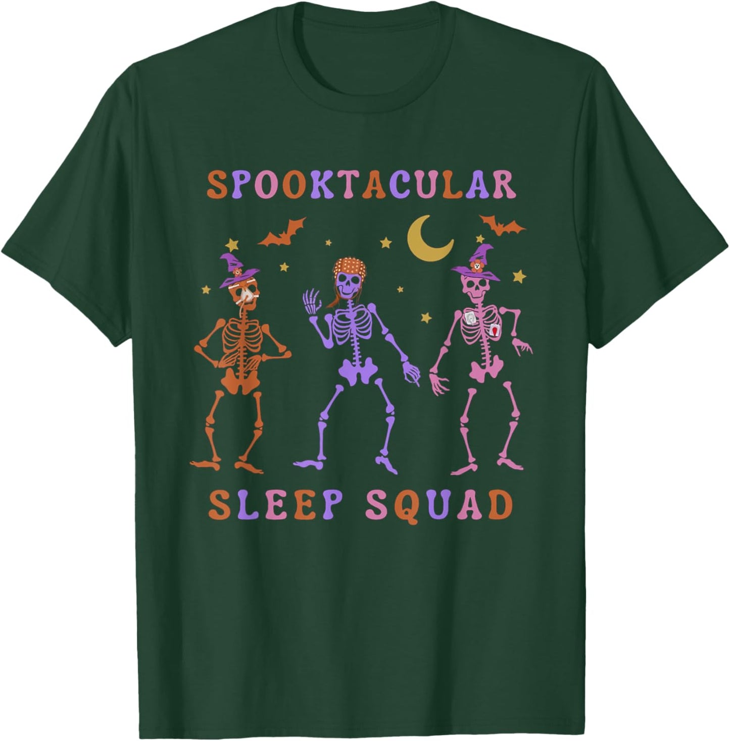 Polysomnographic Tech Halloween Skeleton Sleep Tech Squad T-Shirt - T-Shirt | Forest