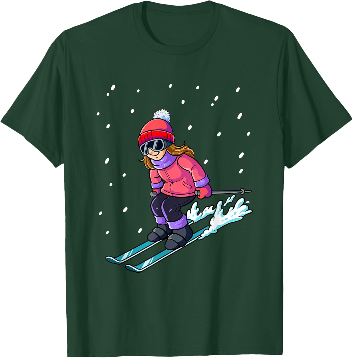 Ski Skiing T-Shirt - T-Shirt | Forest