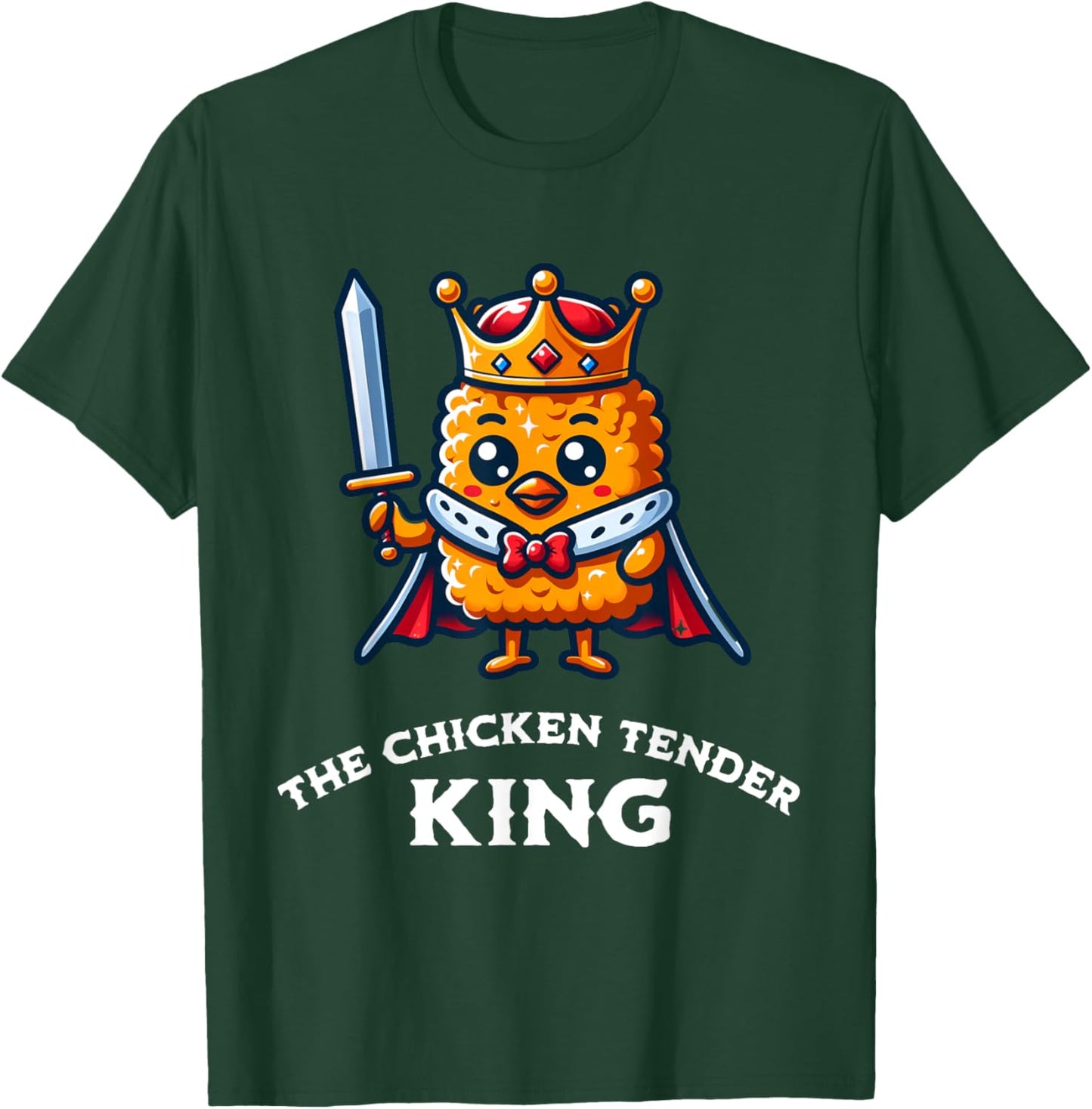 The Chicken Tender King Fast Food Funny T-Shirt - T-Shirt | Forest