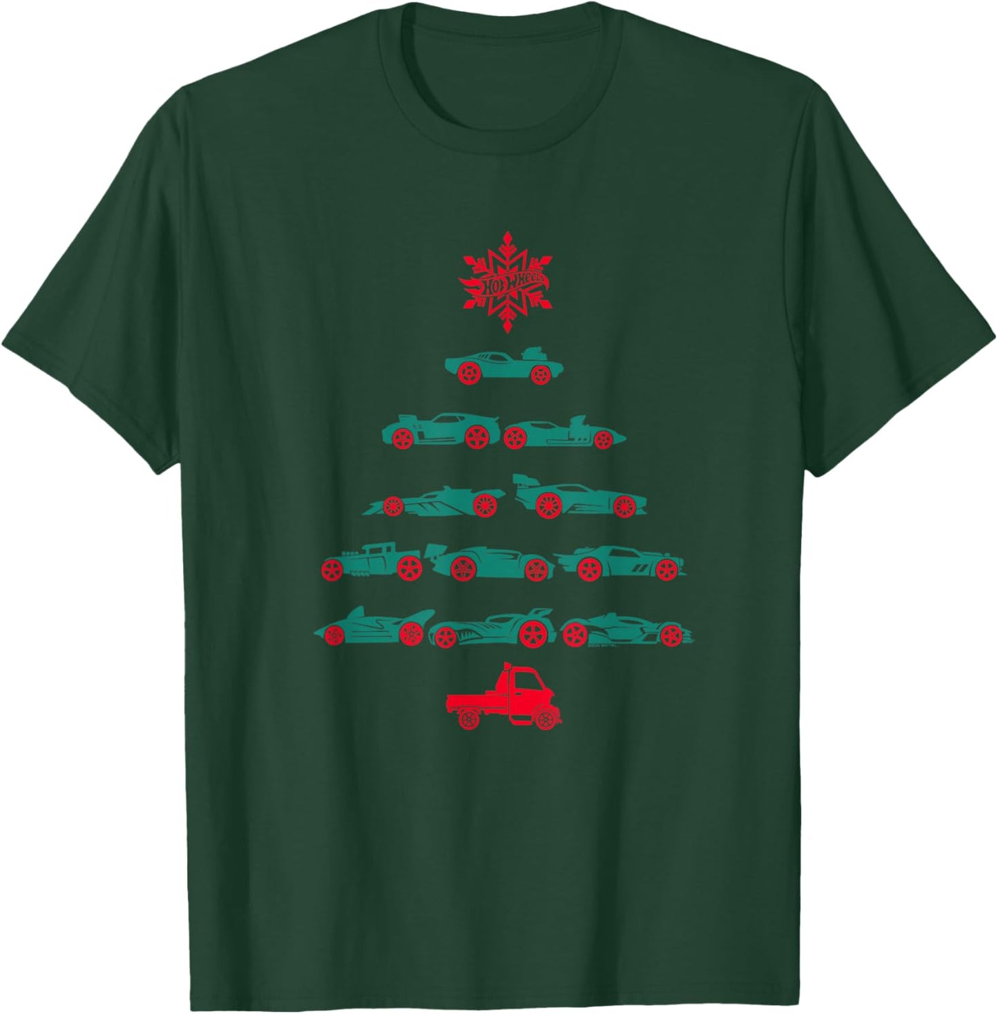 Hot Wheels Car Christmas Tree T-Shirt - T-Shirt | Forest