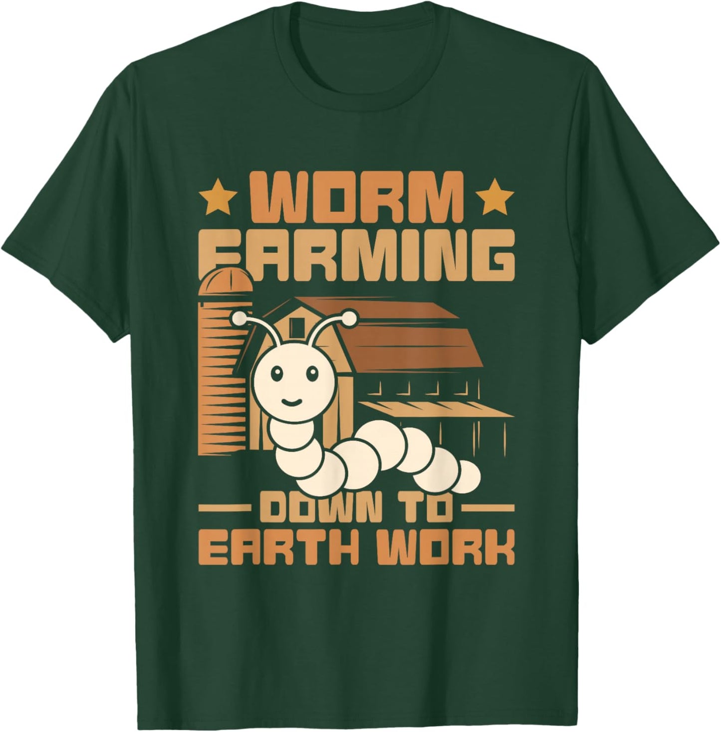 Down To Earth Work- Worm Farming Worm Farmer T-Shirt - T-Shirt | Forest