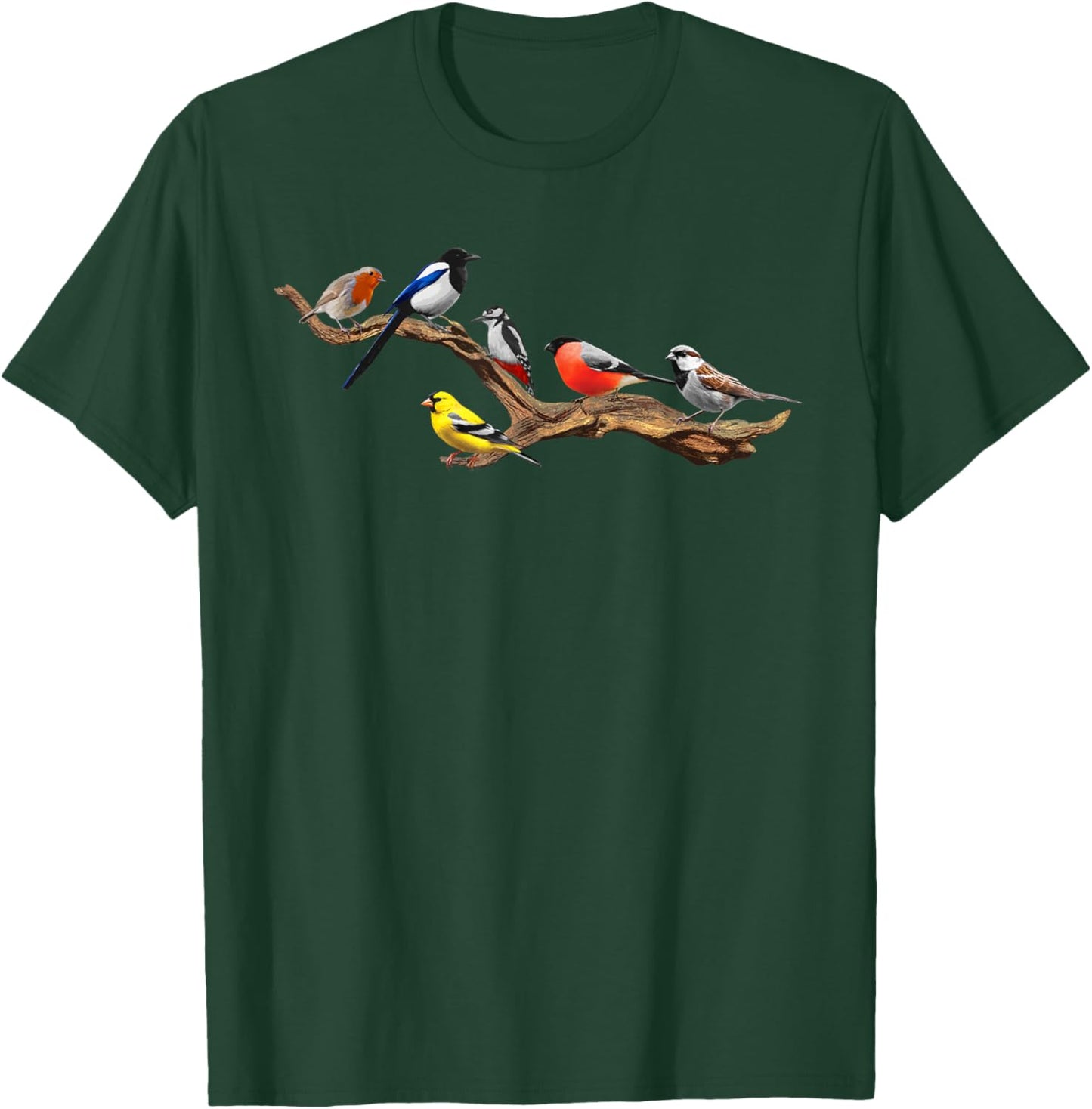 Cool Birds Art For Nerds Men Women Kids Bird Watcher Birding T-Shirt - T-Shirt | Forest