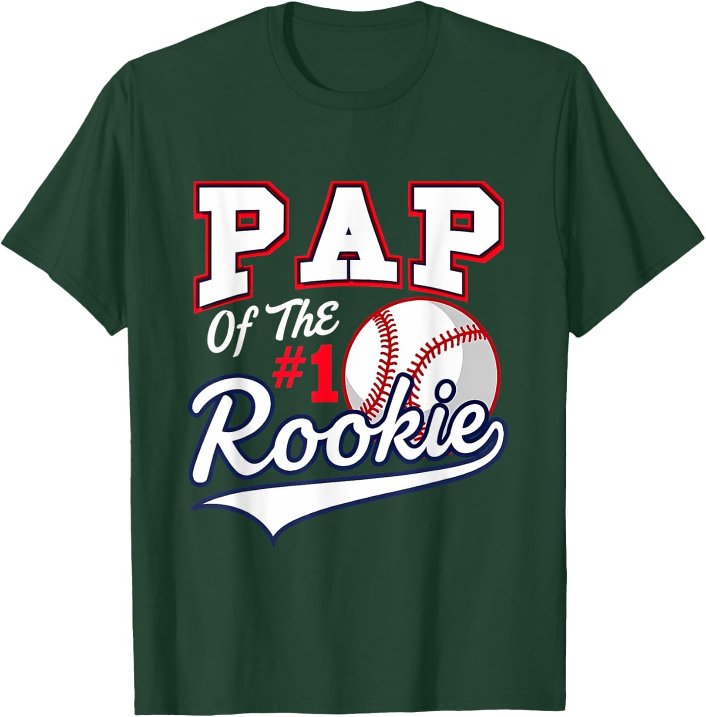 Retro Daddy Pap Of The Number 1 Rookie Baseball T-Shirt - T-Shirt | Forest