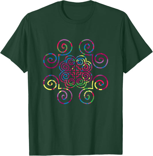 Hmong Miao Hmoob Patterns T-Shirt - T-Shirt | Forest
