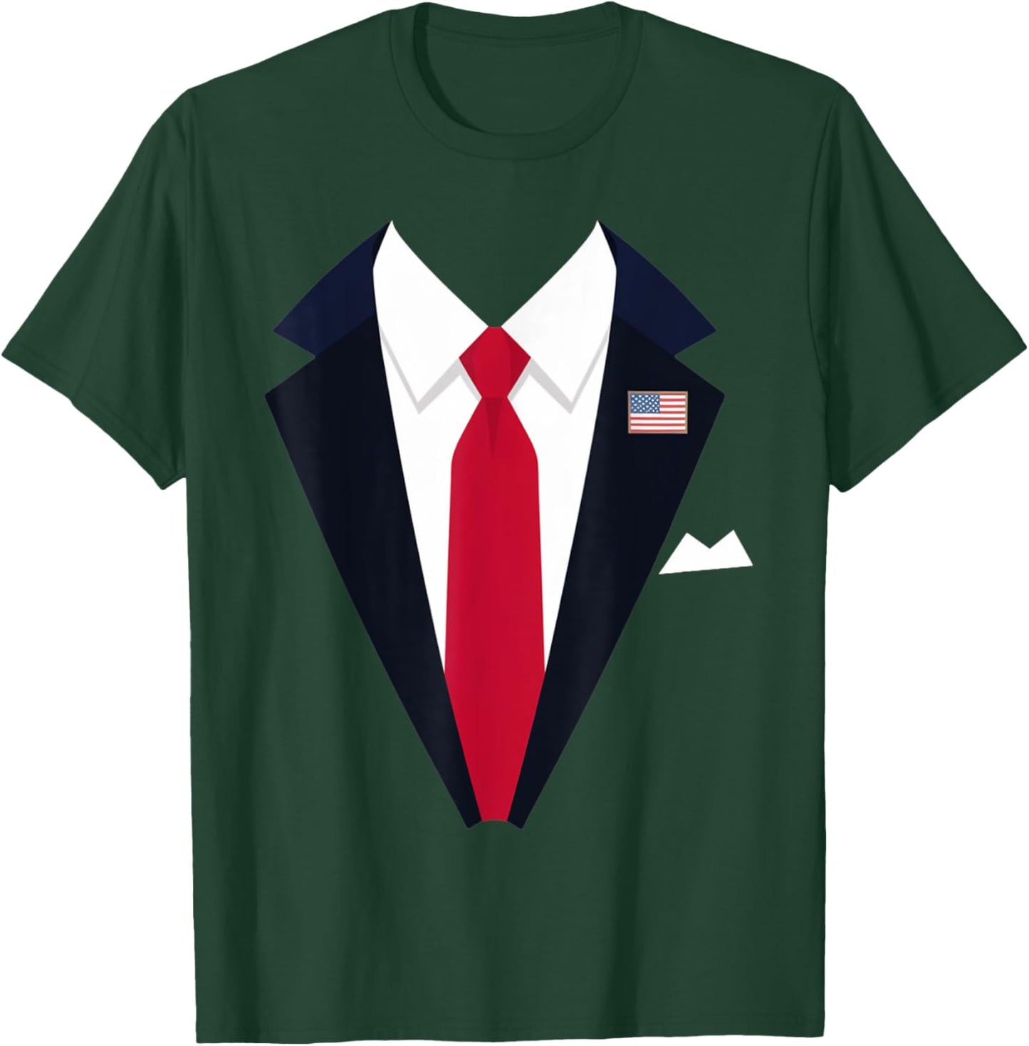 Funny USA President Suit Easy Halloween Costume T-Shirt - T-Shirt | Forest