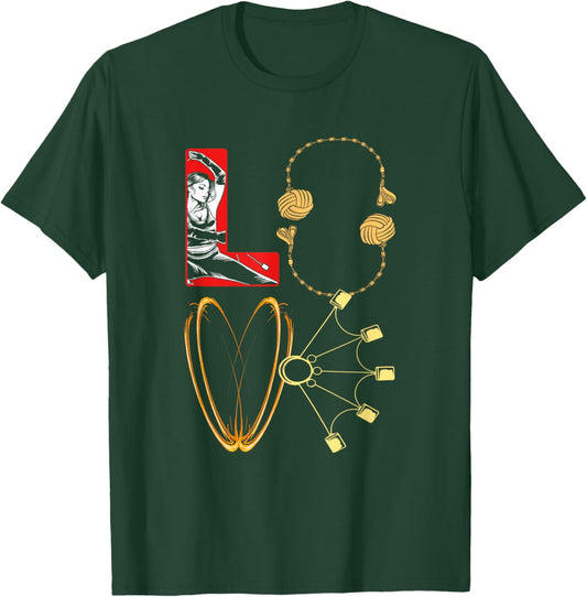 Fire Spinner Love Fire Spinning Equipment T-Shirt - T-Shirt | Forest