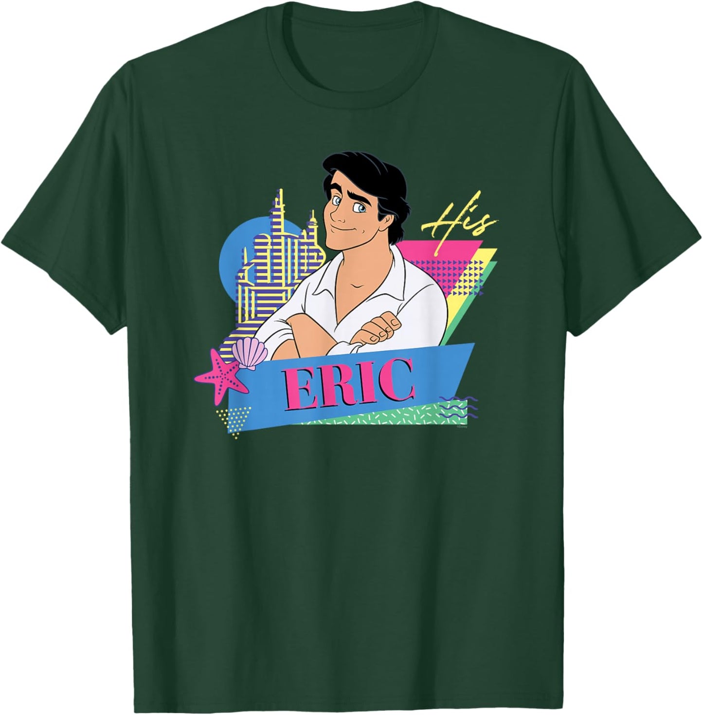 Disney The Little Mermaid Retro Couples Matching His Eric T-Shirt - T-Shirt | Forest
