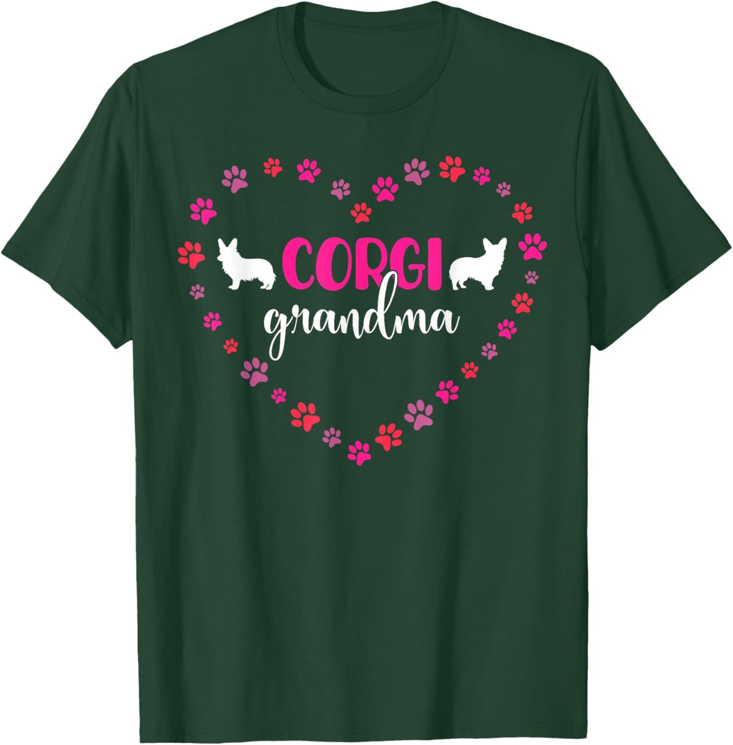 Cute Corgi Grandma Corgi Dog Owner Men Women T-Shirt - T-Shirt | Forest