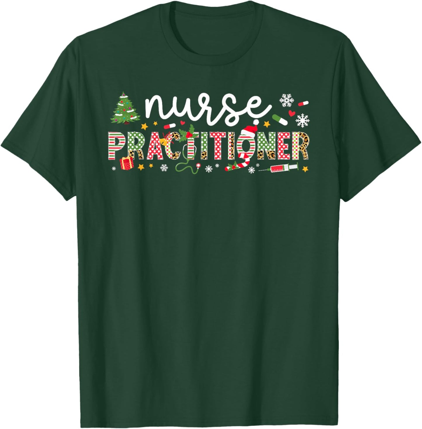 Nurse Practitioner Christmas Nurse Practitioner Xmas Party T-Shirt - T-Shirt | Forest