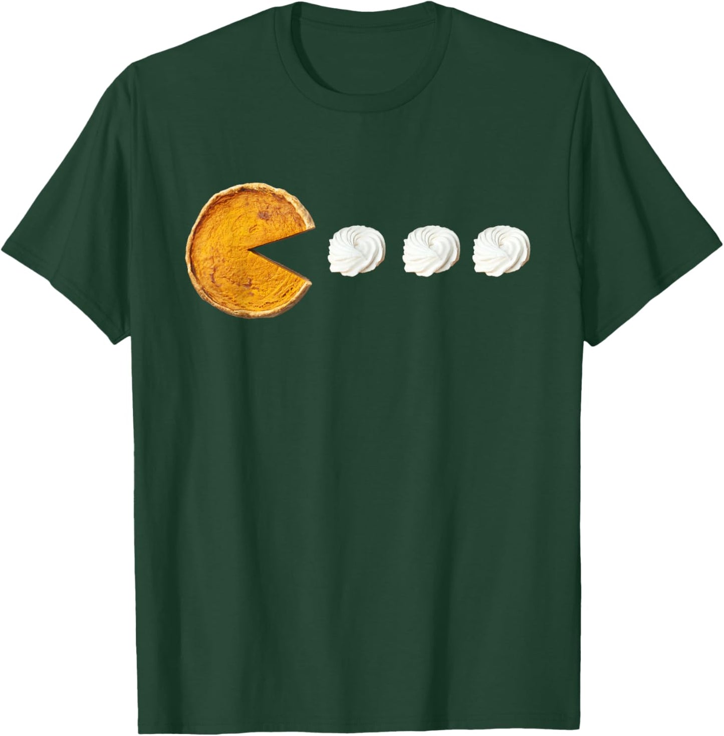 Pumpkin Pie Eating Cream Thanksgiving Funny Gamer Boys Teens T-Shirt - T-Shirt | Forest