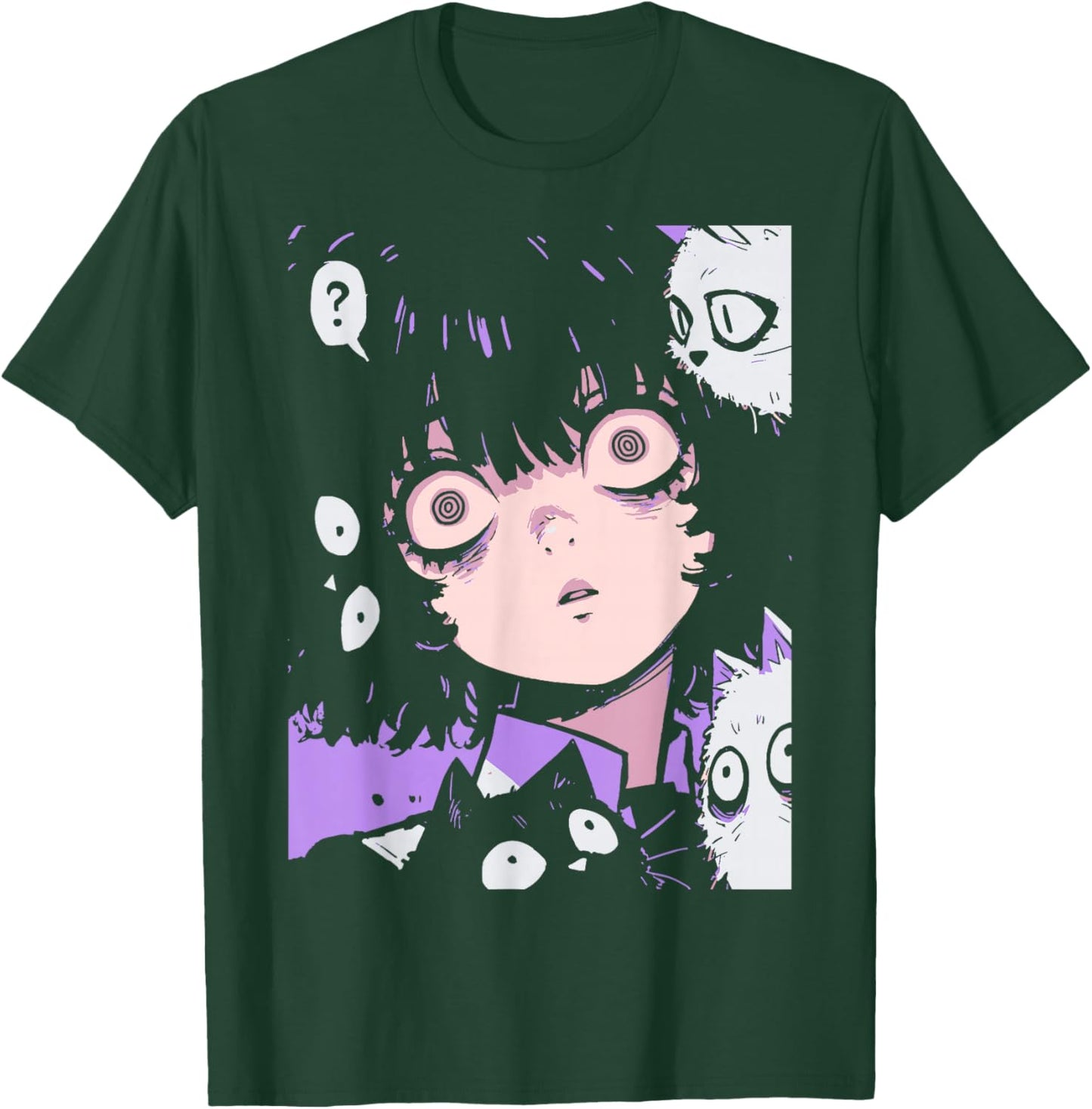 Horror Anime Manga Neko | Japan Japanese Creepy Kawaii Goth T-Shirt - T-Shirt | Forest