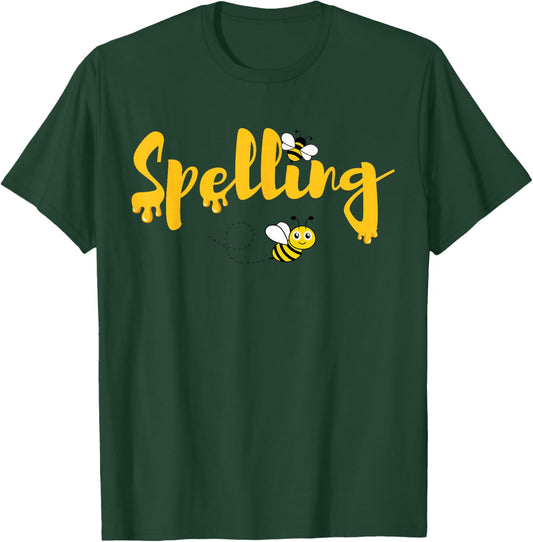 Bee Spelling Fun For Teachers and Students Cute Bee Lover T-Shirt - T-Shirt | Forest